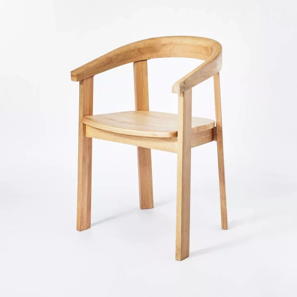 Solid Wood Curved Back Dining Chair